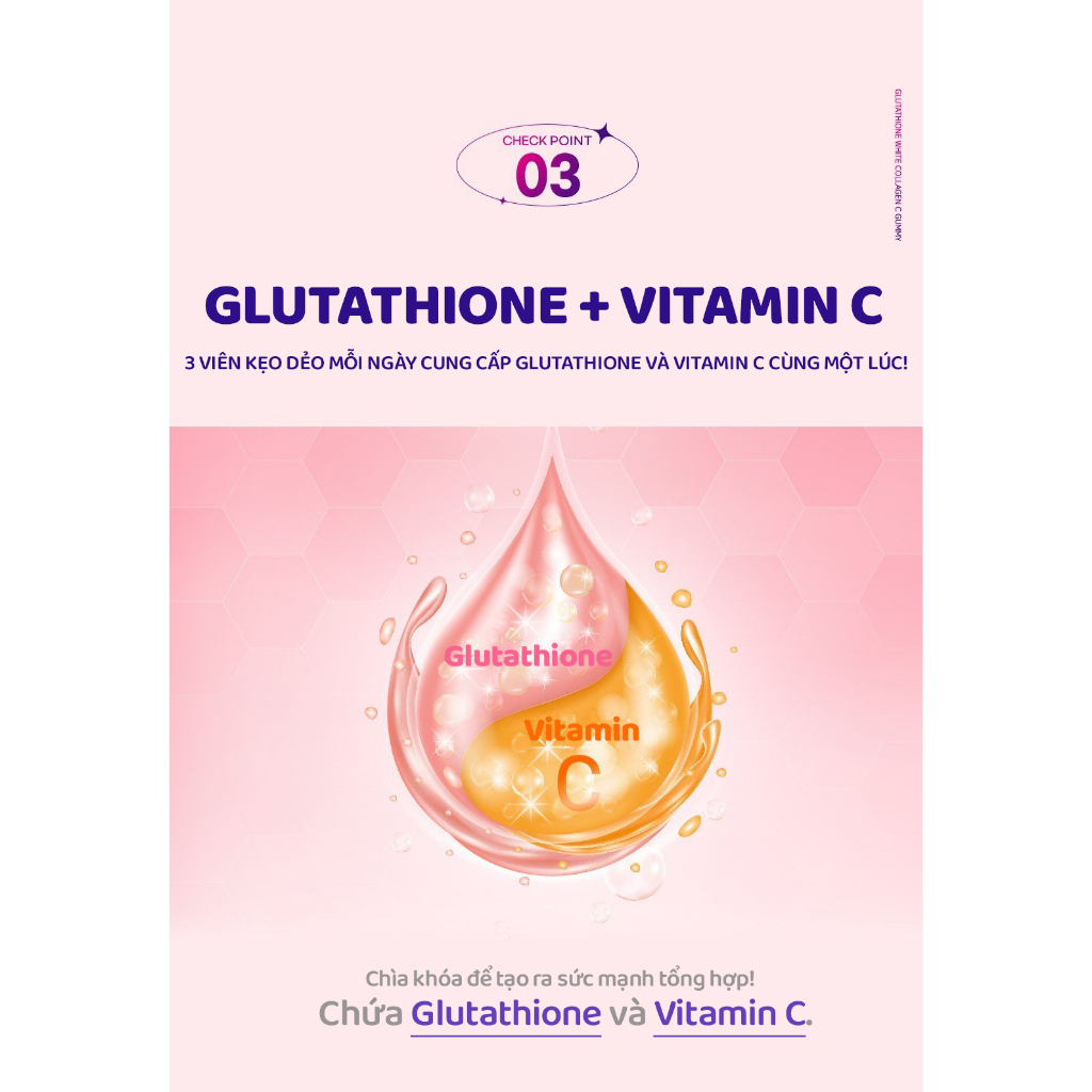 Kẹo Dẻo Glutathione Collagen Beauty Secret C Gummy Boto Hàn Quốc 30 Viên