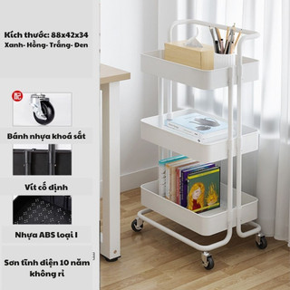 Kệ spa 3 tầng có bánh xe xe đẩy spa đa năng