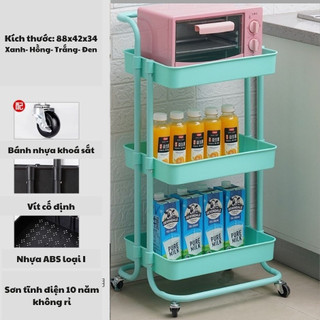 Kệ spa 3 tầng có bánh xe xe đẩy spa đa năng