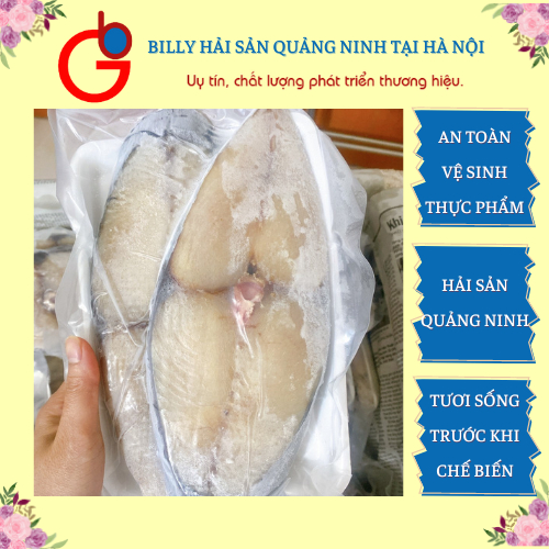 Cá thu phấn câu cắt khúc một nắng chắc thịt, không bở - hải sản Vân Đồn - hải sản Quảng Ninh