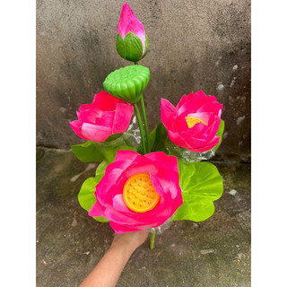 cành hoa sen - hoa lụa hoa giả - hoa lụa pháp