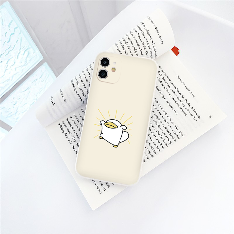 Ốp iphone hình vịt ngốc nghếch nhảy múa 7plus 8plus x xsmax 11 12 13 14 pro max 11 12 13 prm eh2108