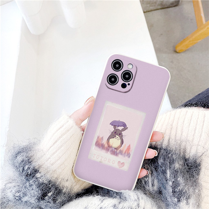 Ốp lưng iphone hình Totoro che ô dễ thương 14 Pro max 6 7 Plus 8 Plus 11 11 Prm X Xs max 12 Pro 13 14 eh2117