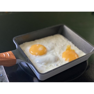 Chảo vuông vân đá đáy từ 15x18cm ecoramic chảo đúc trứng