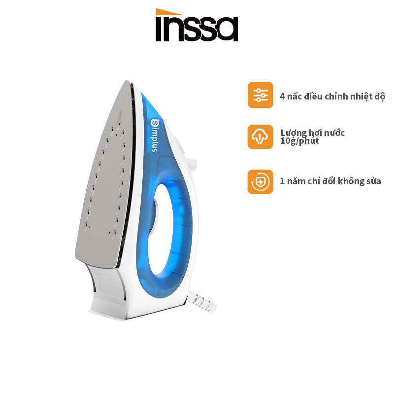INSSA Bàn ủi hơi nước cầm tay bàn là khô hơi nước kết hợp 2 trong 1