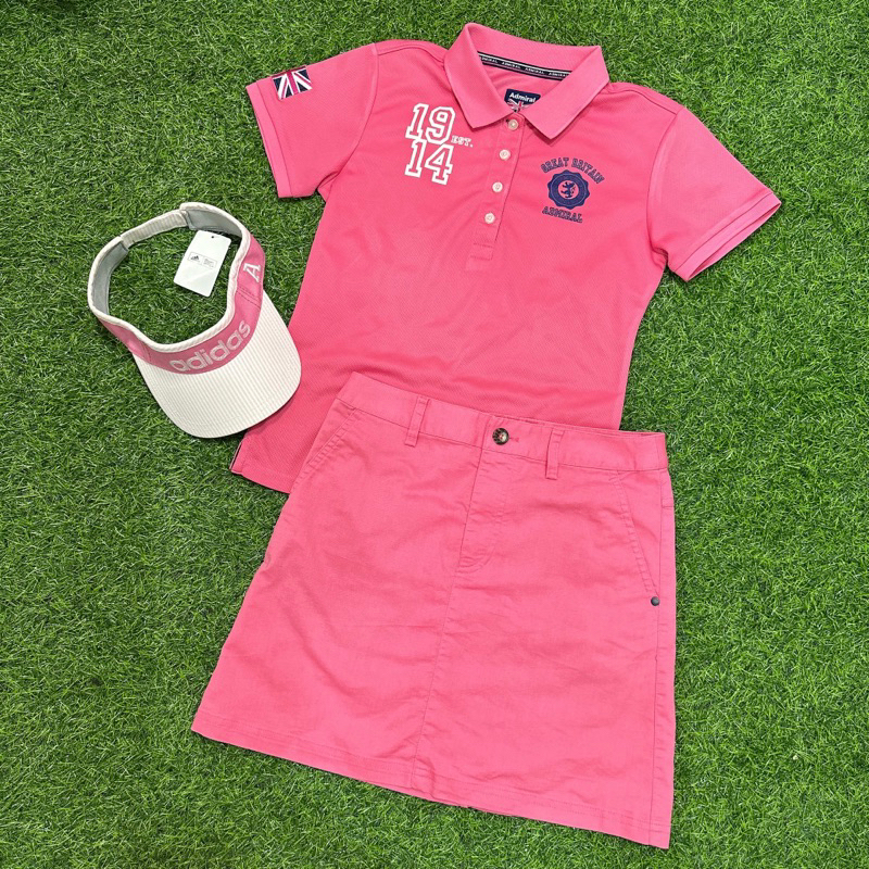 Chân váy golf nữ size S màu hồng