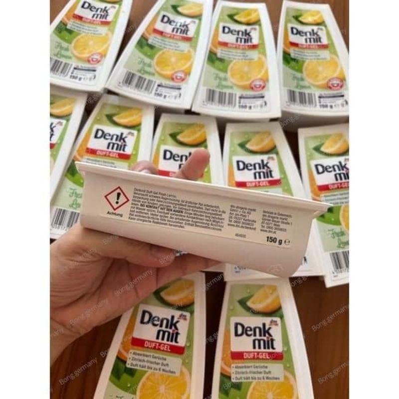 Sáp thơm phòng hương chanh - Denkmit Raumduft Gel Fresh Lemn hộp 150g