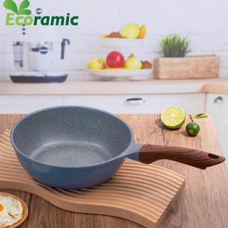 Chảo chống dính vân đá đáy từ ecoramic sâu lòng 22cm 24cm 26cm 28cm 32cm