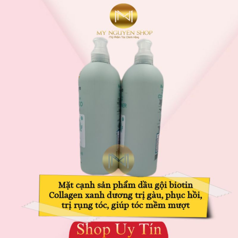 Dầu Gội Biotin Collagen, Bộ Gội Xả Biotin Collagen Xanh Dương 500ml-1000ml Chính Hãng | Giảm Rụng Tóc, Kích Mọc Tóc
