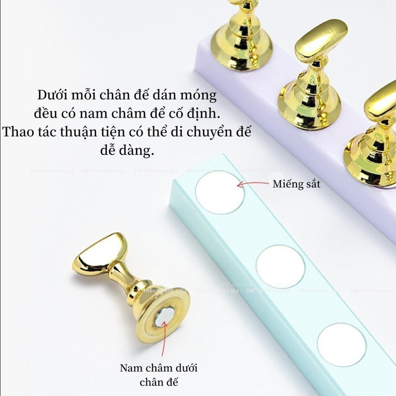 Đế vẽ nhựa 5 chân- đế làm nailbox - Đế tập vẽ - đế vẽ nam châm