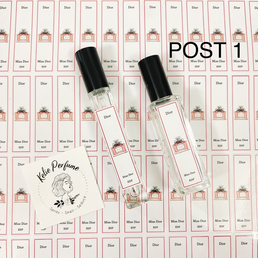 Combo 10 Tem Dán Chai Nước Hoa 𝐂𝐡𝐫𝐢𝐬𝐭𝐢𝐚𝐧 𝐃𝐢𝐨𝐫 ( Post 1) cho chai chiết đủ các dòng