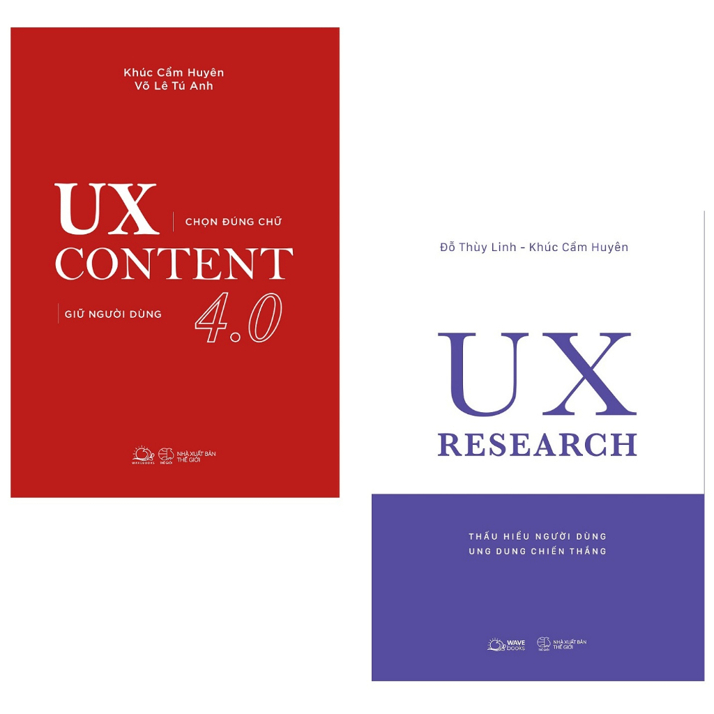 Sách - Combo 2 Cuốn: UX CONTENT 4.0 + UX RESEARCH