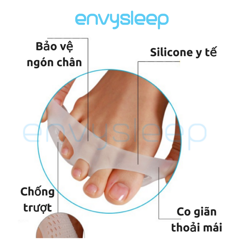 Lót giày Silicon Envysleep chống chai, giảm đau các ngón khi mang giày bít, búp bê, cao gót, size 35-