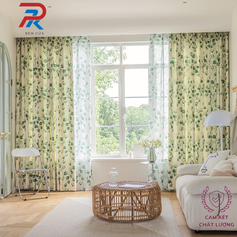 Rèm Cửa Cao Cấp PK Vải Dày Đẹp Khoan Lỗ Chống Nắng Tốt RPK911