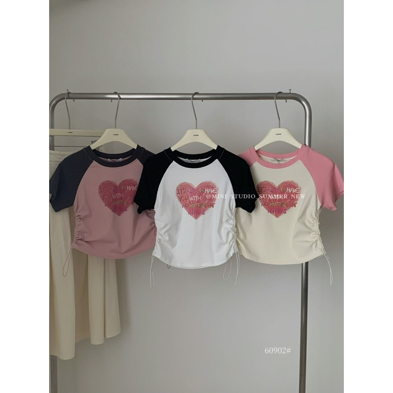 Áo trái tim hoa Xịn chuẩn QC  / Ảnh thật