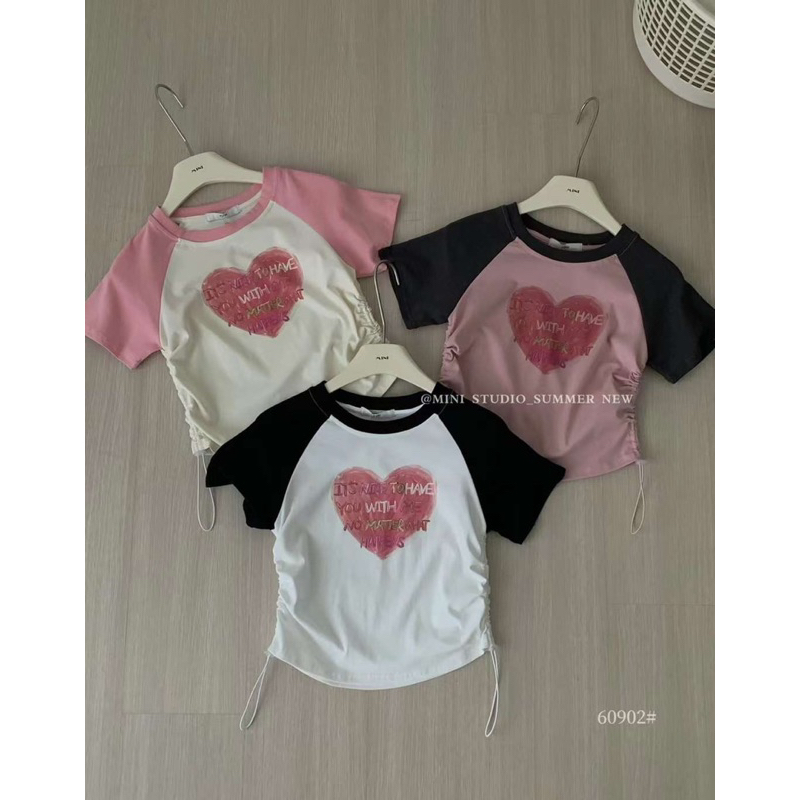 Áo trái tim hoa Xịn chuẩn QC  / Ảnh thật