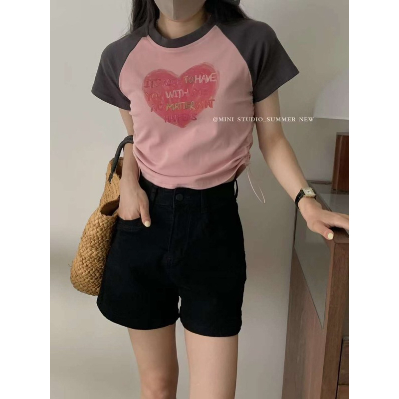 Áo trái tim hoa Xịn chuẩn QC  / Ảnh thật