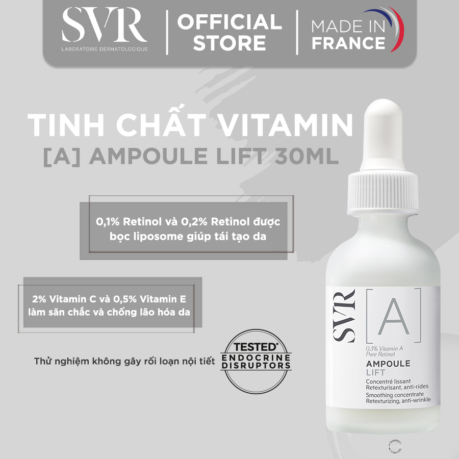 Tinh chất dưỡng da ngăn ngừa dấu hiệu lão hóa và giúp da mềm mịn SVR [A] Ampoule Lift 30ml