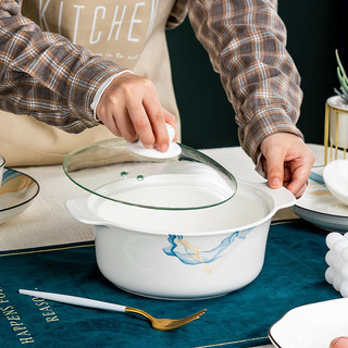 Thố đựng cơm 20cm bằng gốm sứ cao cấp dùng được trong lò vi sóng