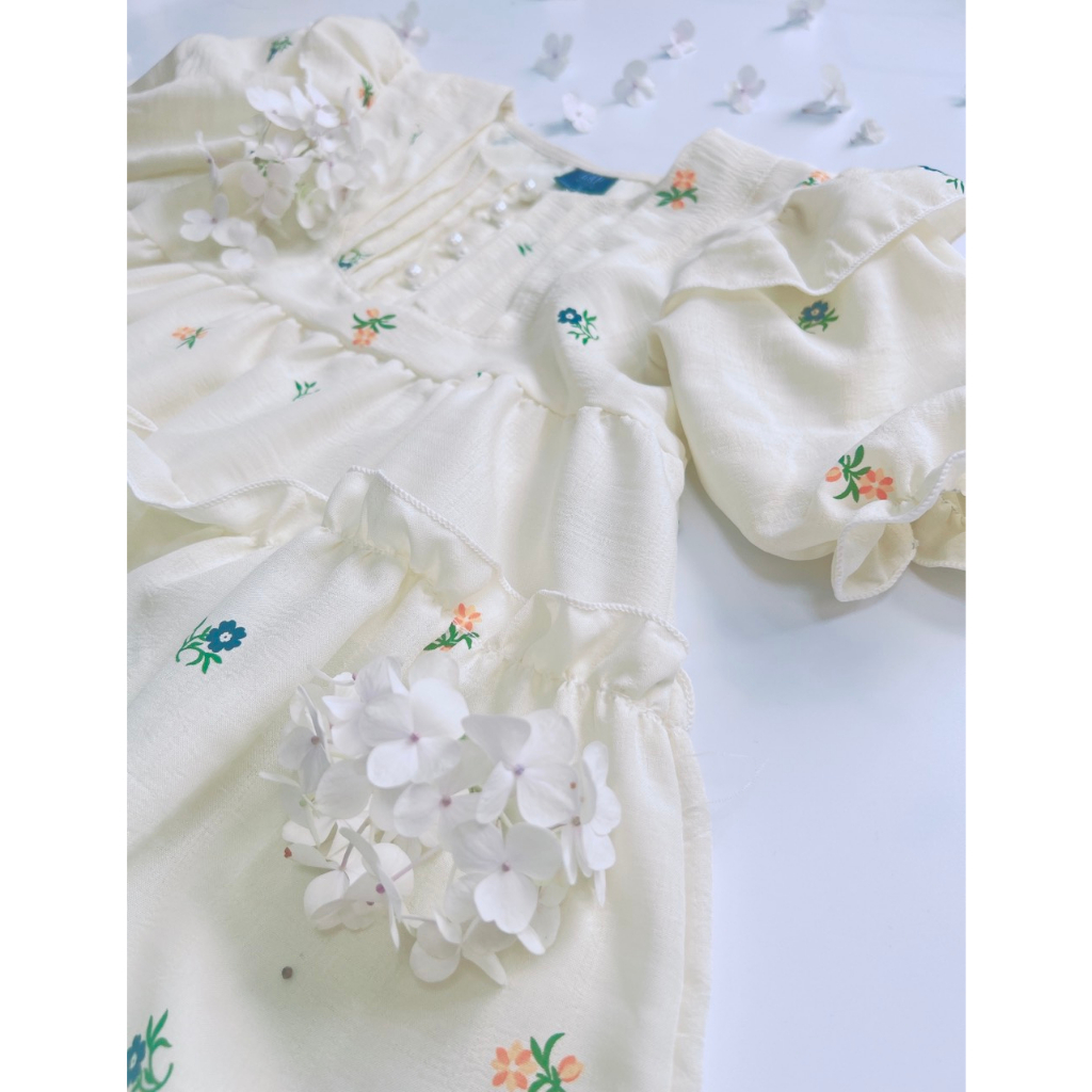 Váy Đầm Trẻ Em Thiết Kế Babydoll Công Chúa Hoa Nhí Xinh Dễ Thương Cho Bé Gái Mùa Hè Size Nhí, Đại - BABY066