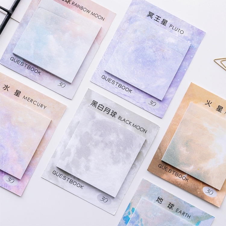 💜Giấy Dán Ghi Chú Hình Các Hành Tinh Tiện Dụng Note