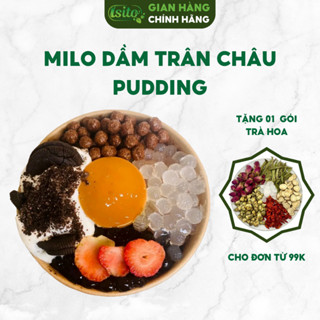 Set Milo Dầm Trân Châu Pudding ISITO - Set Nguyên Liệu Nấu Milo Dầm Trân Châu Pudding 15 18 Chén