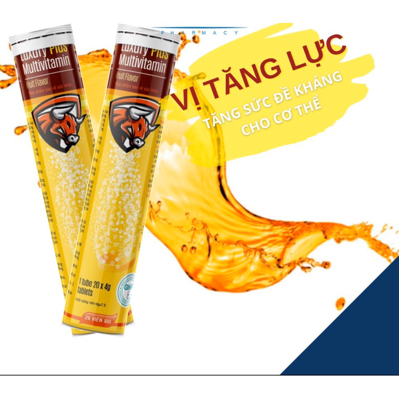 C SỦI Tăng Lực Vị Bò Húc Luxury Bổ Sung Vitamin C Thơm Ngon