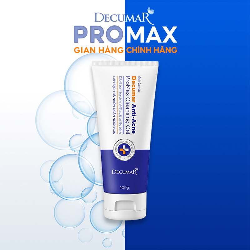 Sữa Rửa Mặt Ngừa Mụn, Mờ Thâm Decumar Anti-Acne ProMax Cleansing Gel 100g