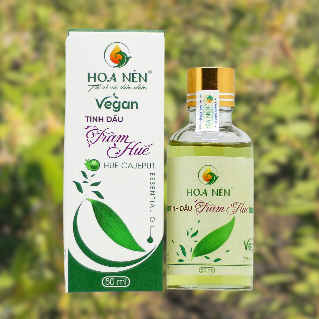 Tinh dầu Tràm Huế nguyên chất Hoa Nén - Chuẩn VietGAP - Chăm sóc sức khỏe mẹ và bé - 50ml