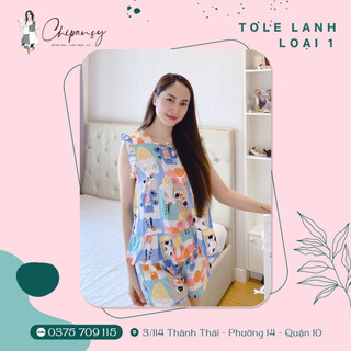 Đồ bộ tole nữ, set babydoll lanh, đồ bộ mặc nhà, bộ đùi tole lanh mặc nhà mát mẻ và nhẹ nhàng Chipansy