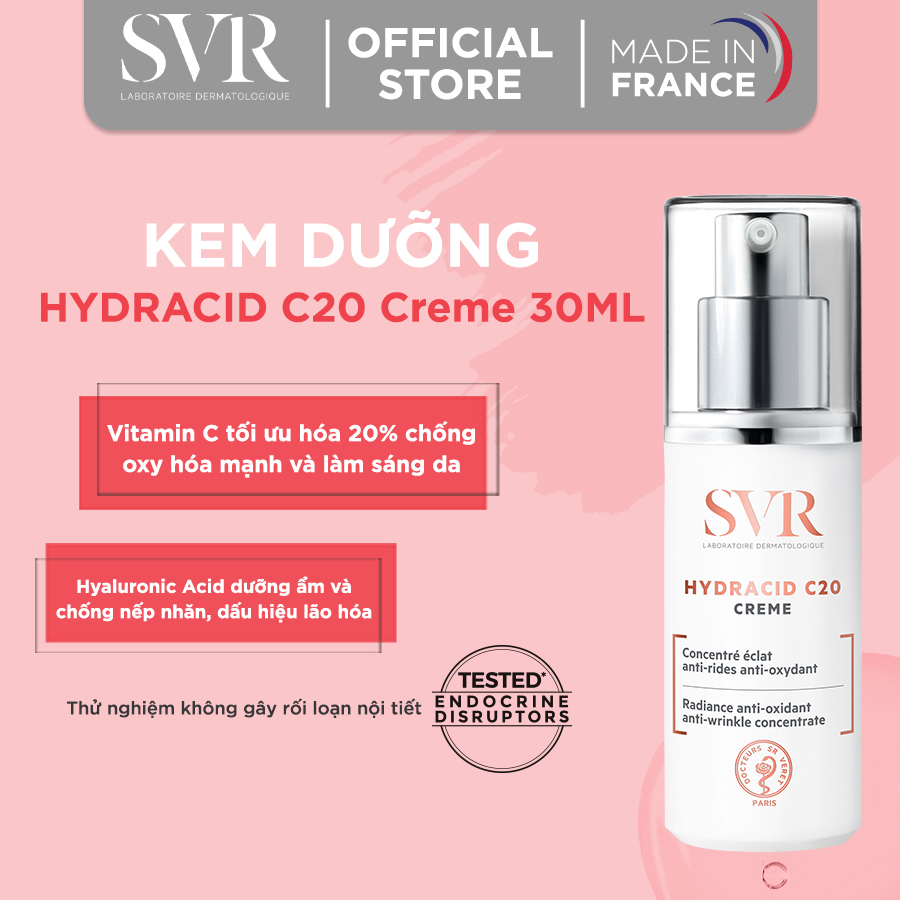 Kem chống nhăn và làm sáng da SVR HYDRACID C20 CREME 30ml