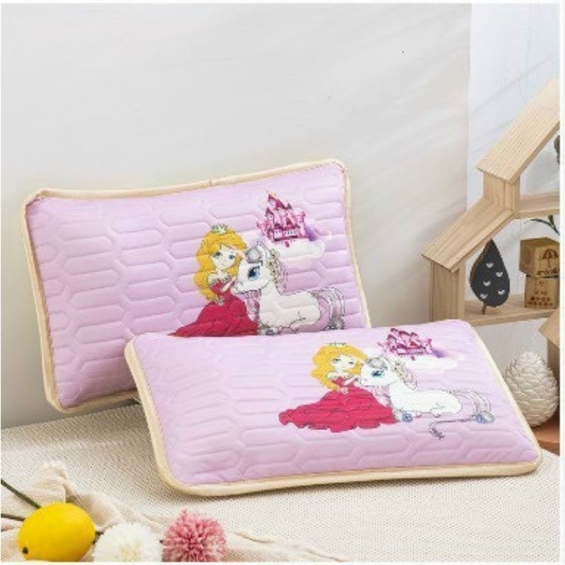 Gối tencel cao su non nằm điều hòa cho bé kich thước 30x50