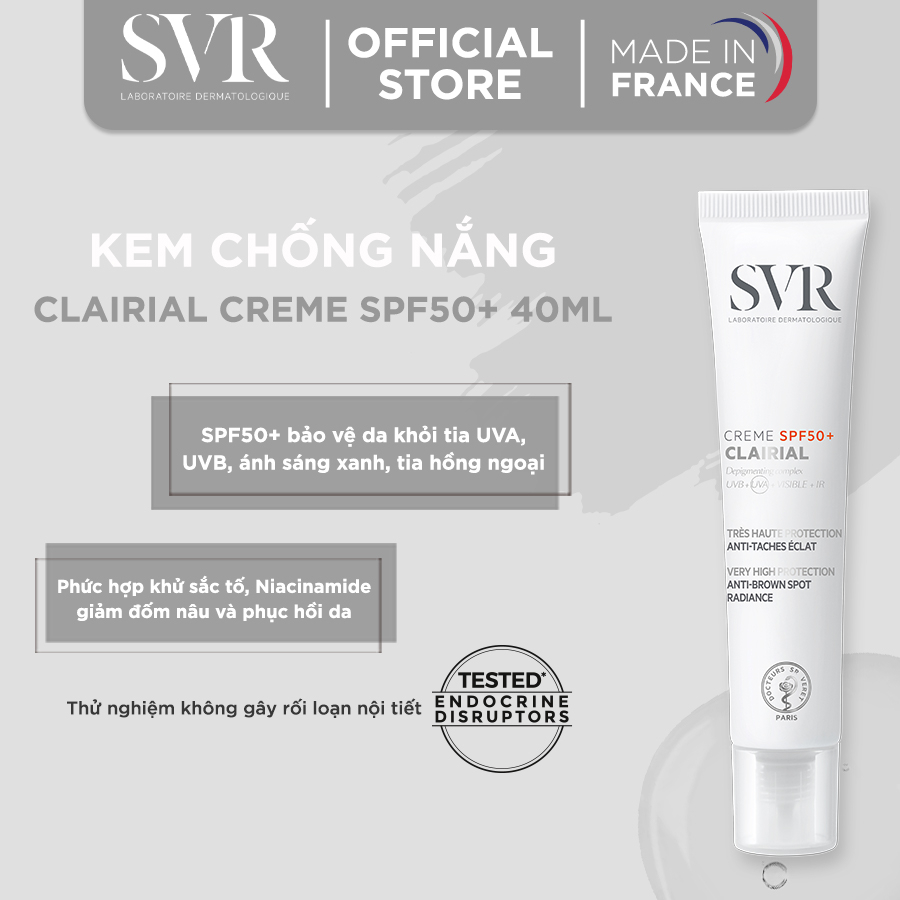 Kem chống nắng và làm mờ nám SVR CLAIRIAL CREME SPF50+ 40ml