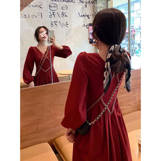 (Sẵn) Đầm vintage cổ tim tiểu thư