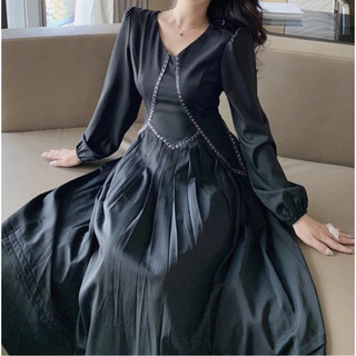 (Sẵn) Đầm vintage cổ tim tiểu thư