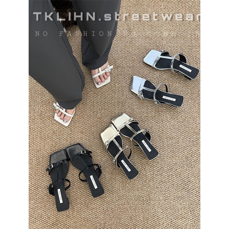 TKLIHN Dép Sandal dây đan Cao gót SANG CHẢNH cá tính HOT FASHIONITA 2023