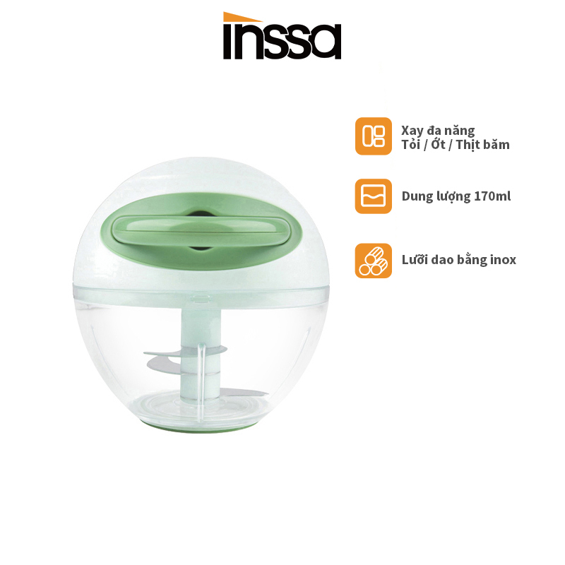 INSSA Máy xay tỏi ớt cầm tay đa năng dễ dàng tháo lắp