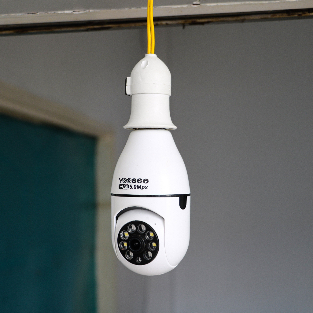 Camera bóng đèn Yoosee 8L-5.0MP, xoay 360 độ, giám sát toàn cảnh, đàm thoại 2 chiều, bảo hành 12 tháng