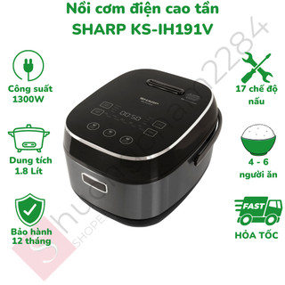 Nồi cơm điện cao tần sharp ks-ih191v-bk/gl/rd - hàng chính hãng