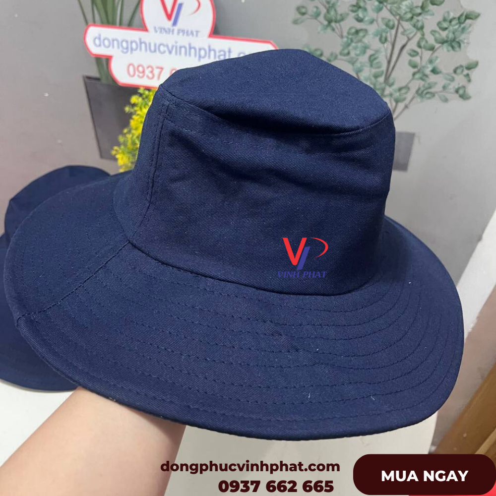 Nón Tai Bèo Trơn Đủ Màu  Dành Cho Người Lớn Vải Kaki Cotton - Hình Thật