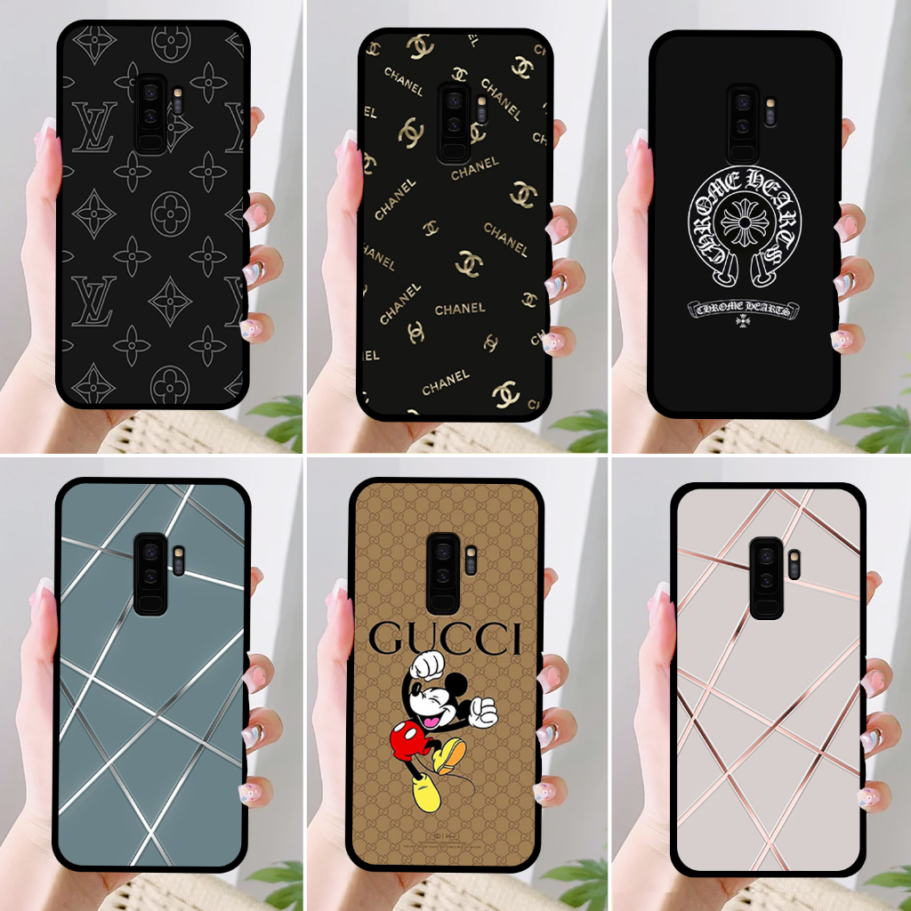 Ốp SamSung S9 - S9+  IN HÌNH THƯƠNG HIỆU LV, GUCCI, HỌA TIẾT XANH BẠC SIÊU ĐẸP