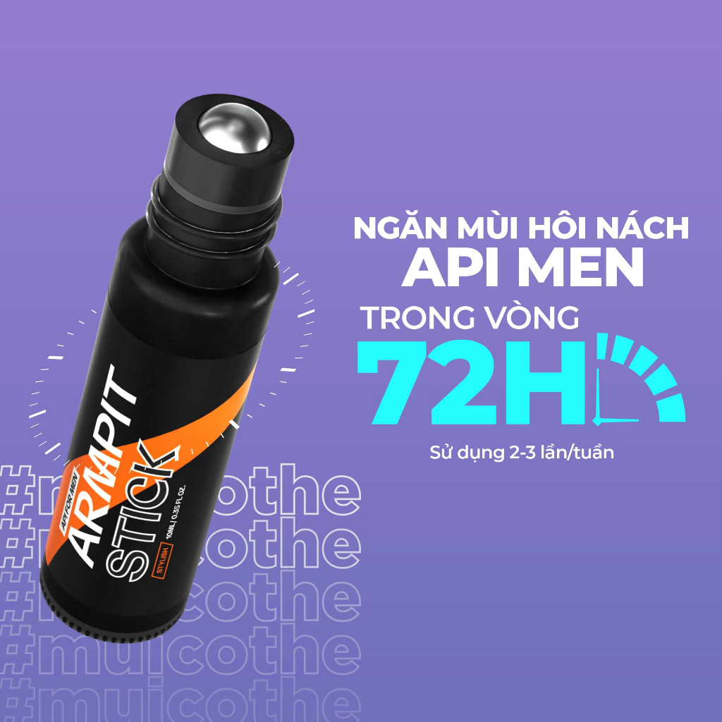 Son nách khử mùi dành cho nam APi Men Armpit Stick, Serum khử mùi - Phiên bản Quyến Rũ 10ML