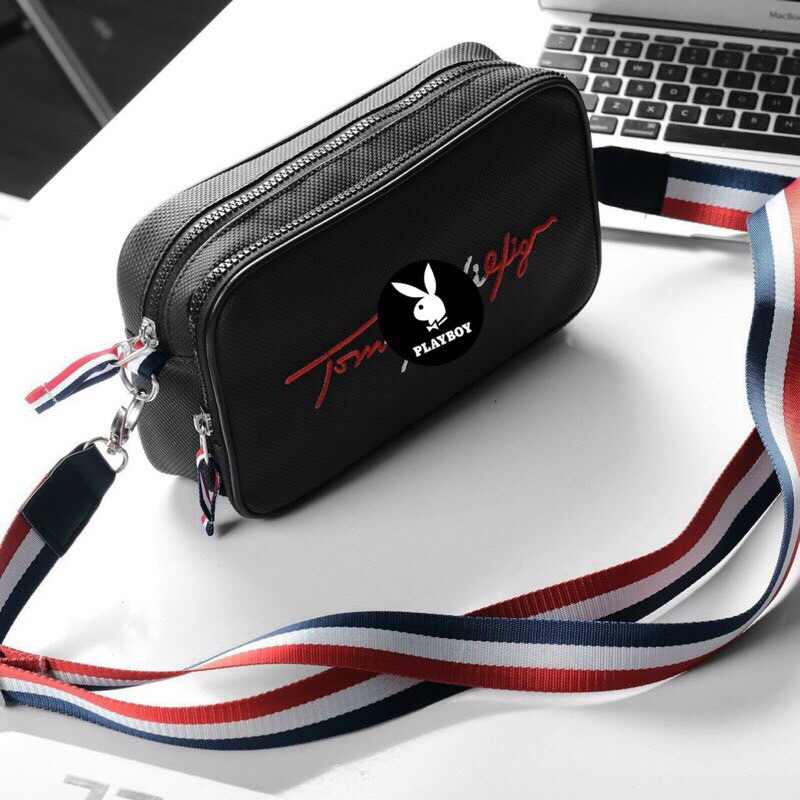 Túi Đeo Chéo Nam Nữ TM Thời Trang Logo Thêu Chất Liệu Da Si Chống Nước Bánh Mì Store Túi Đeo Chéo Tomny