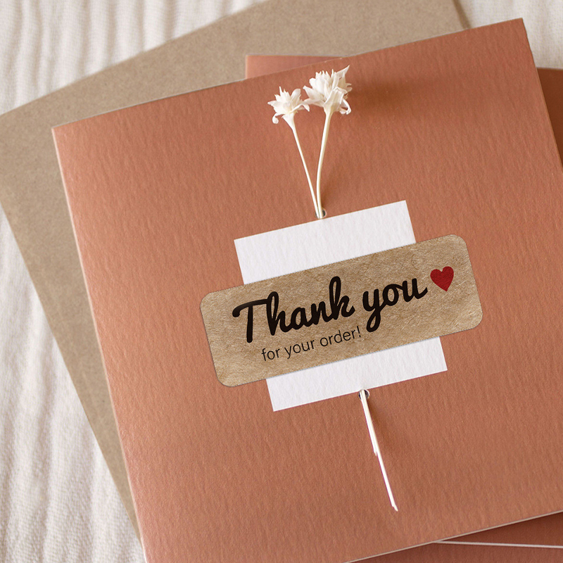 💜Cuộn 120 Miếng TEM dán chữ " Thank you" >