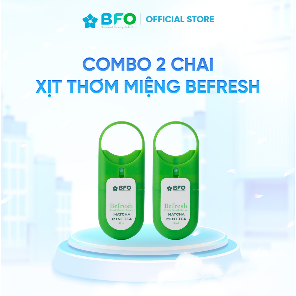 Combo 2 Xịt Thơm Miệng BFO Cho Hơi Thở Thơm Mát 10ml