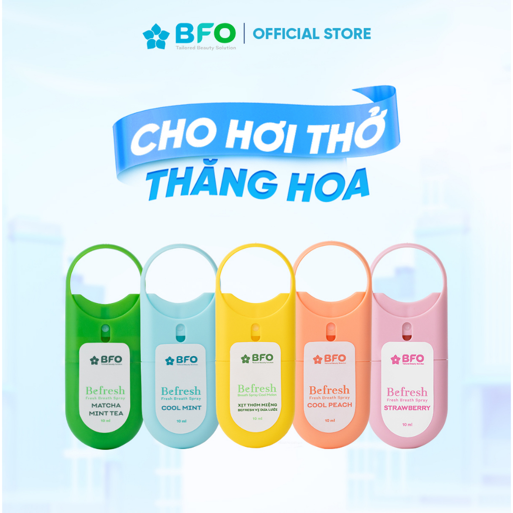 Combo 2 Xịt Thơm Miệng BFO Cho Hơi Thở Thơm Mát 10ml