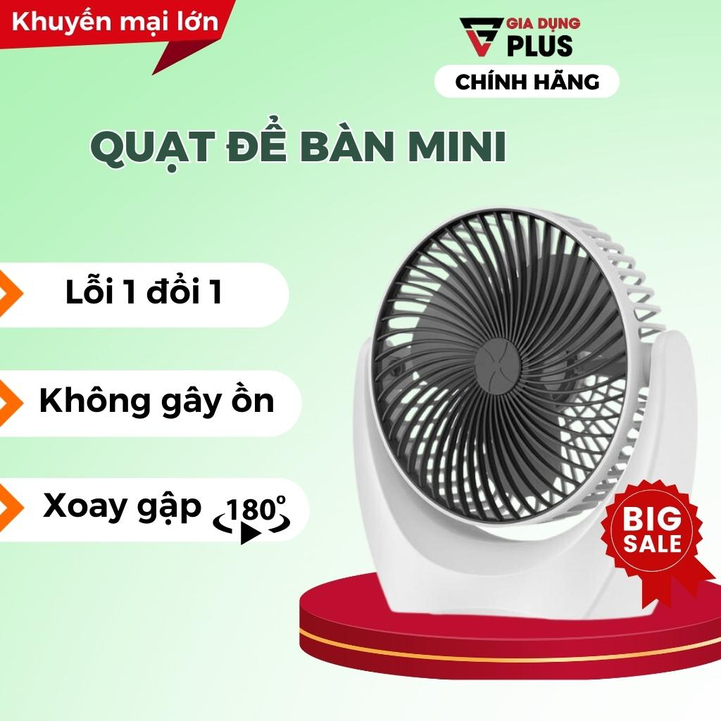 Quạt để bàn mini, quạt tích điện SHUPER FAN, quạt sạc tích điện xoay 180 độ 2 phiên bản tích điện - cắm điện trực tiếp