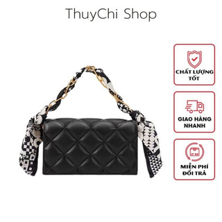 Túi xách nữ đeo chéo, đeo vai, túi Charles & Keith kèm túi vải hãng, logo dập cao cấp 2 dây đeo size 21 - TXN57