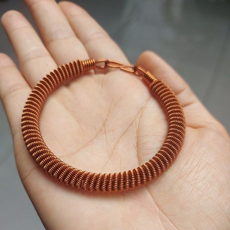 vòng tay bằng đồng đỏ nguyên chất Handmade