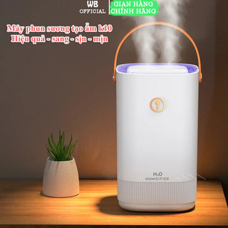 Máy phun sương k10 dung tích 3.3 lít, có đèn ngủ led, 2 đầu phun sương